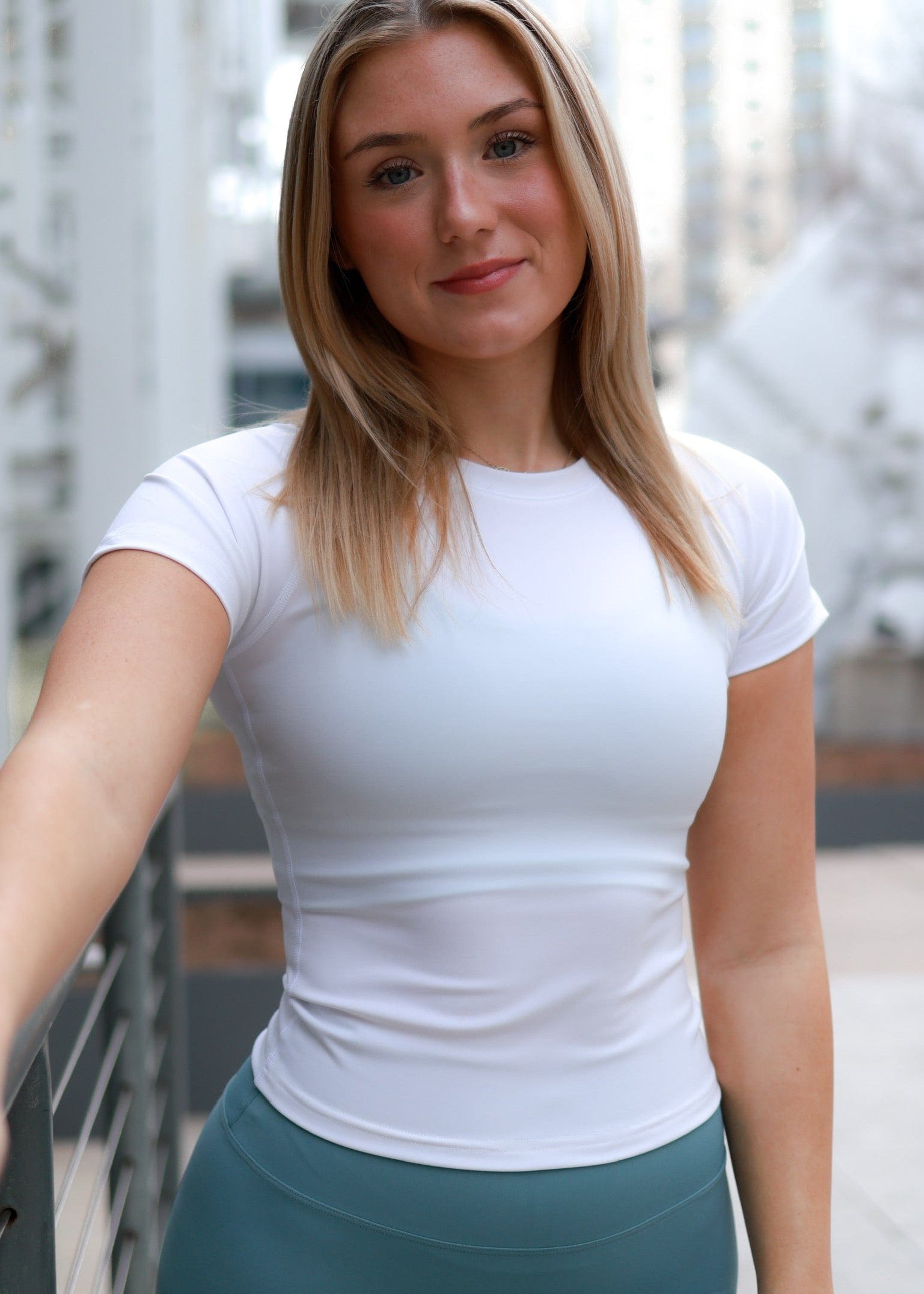 Free Spirit Outlet White / XS Luxe Compression Tee *NEW