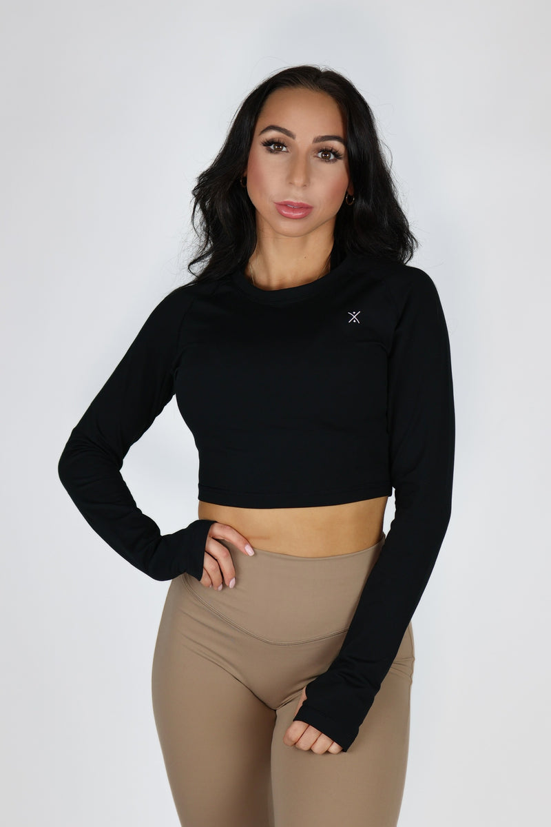Luxe Long-Sleeve Crop *New - Free Spirit Outlet Inc, Women's Athletic Wear, Fast Shipping