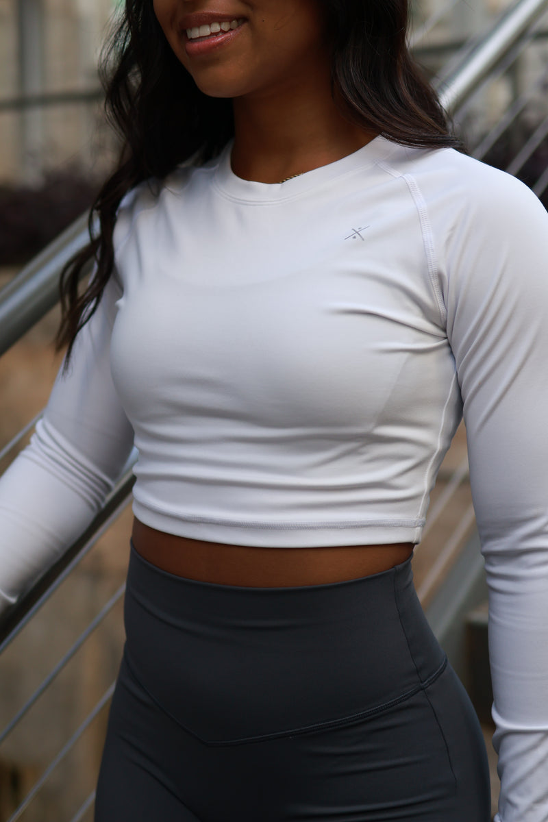 Luxe Long-Sleeve Crop *New - Free Spirit Outlet Inc, Women's Athletic Wear, Fast Shipping