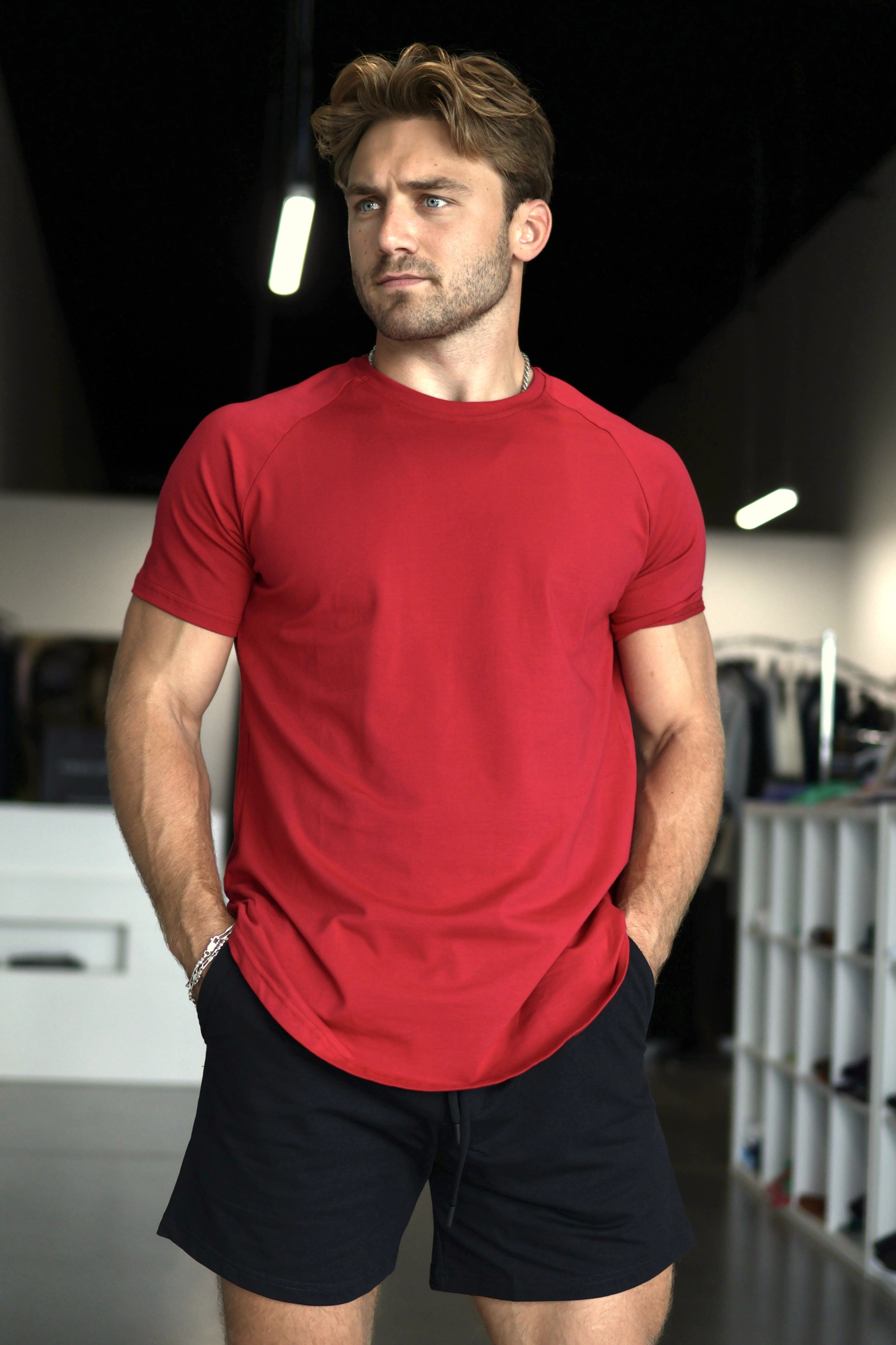 Free Spirit Outlet Deep Red / XS Men's Scoop Tee
